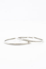 Silver Chunky Large Hoop Earrings - Kymia-Jewellery