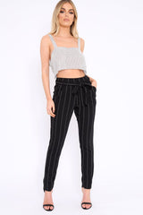 Silver Diamante Chain Crop Top - Zyva-Tops