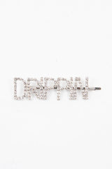 Silver Diamante Drippin Slogan Hair Slide - Azelia-Hair