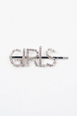 Silver Diamante Girls Slogan Hair Slide - Azelia-Hair