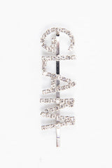 Silver Diamante Glam Slogan Hair Slide - Azelia-Hair