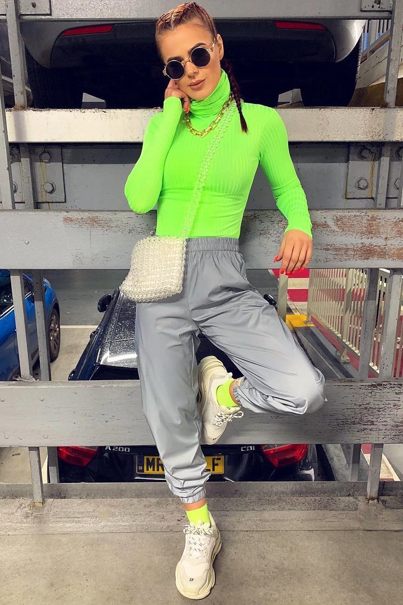 Silver Elasticated Jogger Style Trousers - Freddie-Trousers