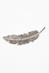 Silver Feather Hair Clip - Aakanksha-Hair