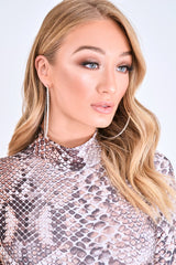 Silver Large Twist Detail Hoops - Tylasia-Jewellery