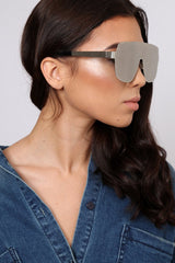 Silver Metal Pinhole Sunglasses -Jezbel-Sunglasses
