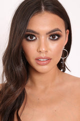 Silver Small Hoop Drop Cross Earrings - Joslin-Jewellery