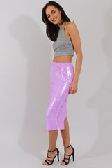 Silver Sparkle Halter Neck Crop Top - Charla-Crop Tops