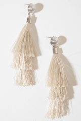 Silver Tassel Earrings - Denae-Jewellery