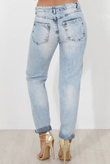 Sina Light Blue Boyfrend Jeans-Jeans