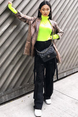 Snake Print Coated Longline Blazer - Avilyn-Jackets