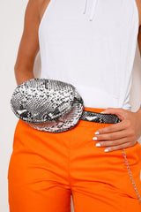 Snake Print Quilted Bumbag - Lucindia-Bags