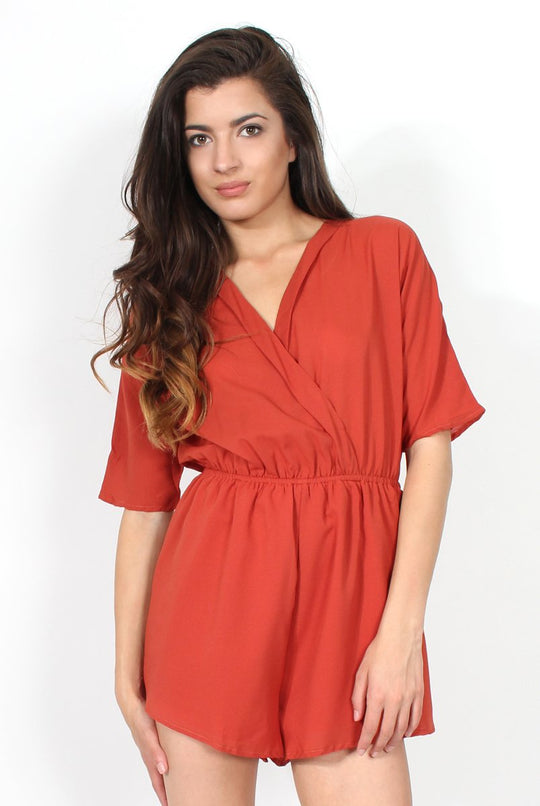 Soren Rust Cross Over Playsuit