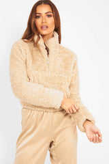 Stone Borg Zip Front Crop Jacket - Kazi-Jackets