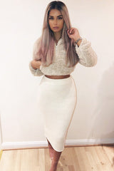 Stone Borg Zip Front Crop Jacket - Kazi-Jackets