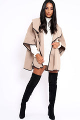 Stone Buckle Clasp Poncho - Jozie-Jackets