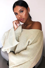 Stone Cropped Batwing Jumper - Carmin-Jumper