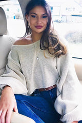 Stone Cropped Batwing Jumper - Carmin-Jumper