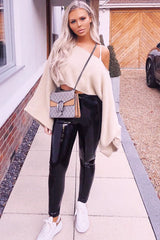 Stone Cropped Batwing Jumper - Carmin-Jumper