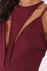 Stone Cut Out Strappy Midi Dress - Lotus-Dresses