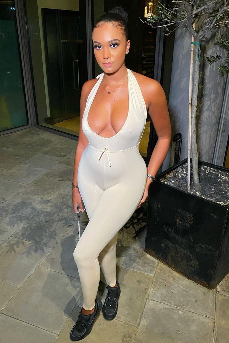 Stone Cut Out Tie Front Jumpsuit - Edla