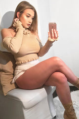 Stone Halter Neck Frill Jumper - Niley-Jumper