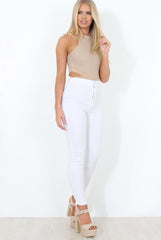 Stone High Neck Cut Out Bodysuit - Shelby-Bodysuits
