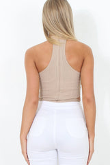 Stone High Neck Cut Out Bodysuit - Shelby-Bodysuits