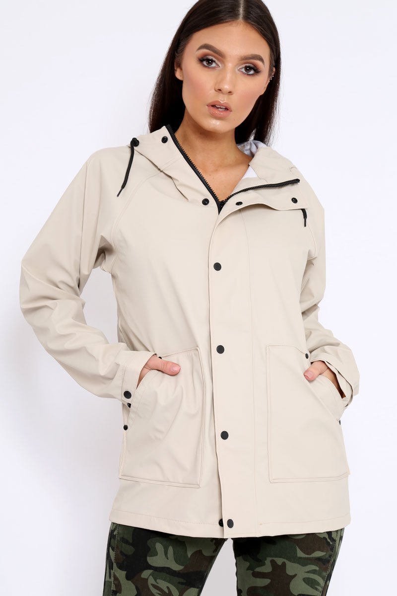 Stone Hooded Rain Jacket - Fox-Jackets
