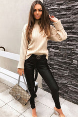 Stone Knit High Neck Jumper - Jaelynn-Jumper