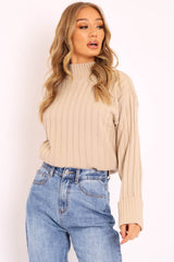 Stone Knit High Neck Jumper - Jaelynn-Jumper