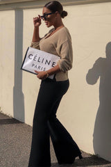 Stone Knit Plunge Neckline Jumper - Roselie-Jumper