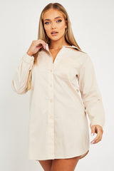Stone Oversized Shirt Dress - Chelby-Shirts