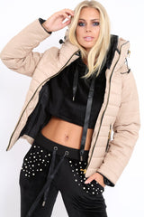 Stone Padded Coat - Zara-Coats