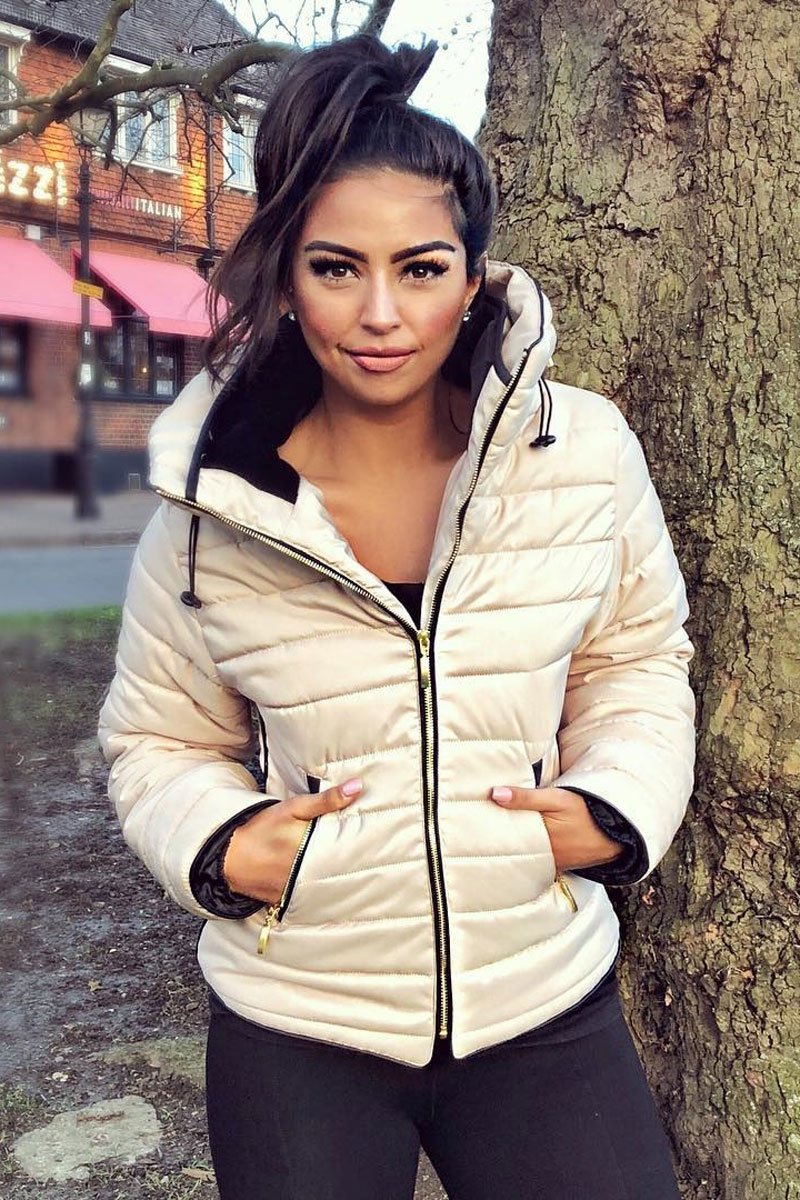 Stone Padded Coat - Zara-Coats