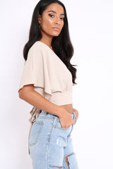 Stone Plunge Crop Top - Suzanne-Crop Tops