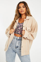 Stone Pocket Oversized Brushed Shacket - Caley-Shacket