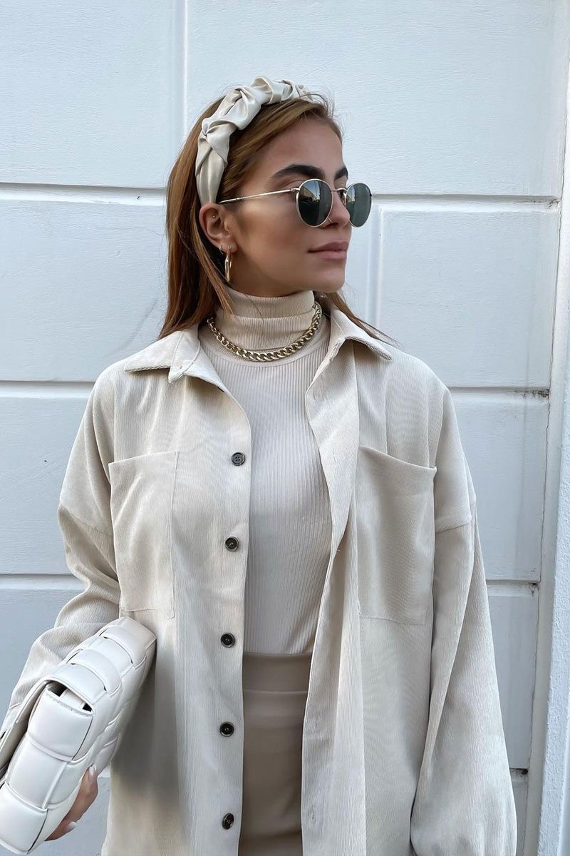 Stone Pocket Oversized Brushed Shacket - Caley-Shacket