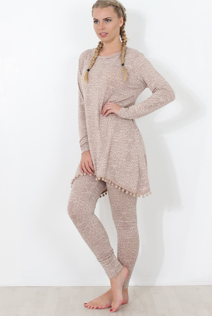 Stone Print Loungewear Set - Haylee-Loungewear