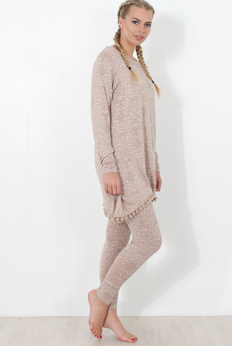 Stone Print Loungewear Set - Haylee-Loungewear