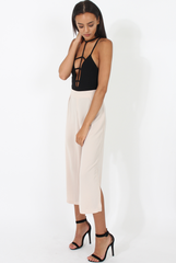 Stone Side Slit Culottes - Odette-Trousers