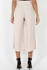 Stone Side Slit Culottes - Odette-Trousers