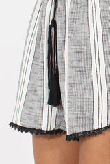 Stripe Off The Shoulder Playsuit - Abigail-Playsuits