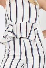 Stripey Culotte Co-Ord Set - Remia-Co-ords