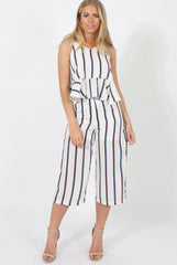 Stripey Culotte Co-Ord Set - Remia-Co-ords
