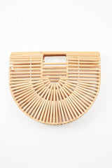 Tan Bamboo Beach Bag - Nahia-Bags