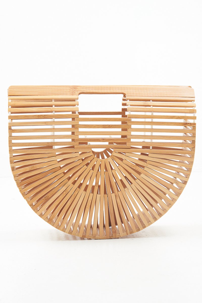 Tan Bamboo Beach Bag - Nahia-Bags