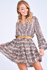 Tan Faux Suede Western Buckle Belt - Rayhana-Belts