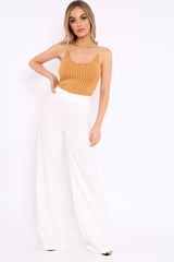 Tan Polka Dot Bodysuit - Tari-Bodysuits