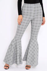 Tartan Extreme Flare Trousers - Robin-Trousers