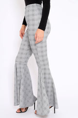Tartan Extreme Flare Trousers - Robin-Trousers